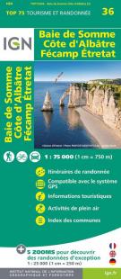 Baie de Somme - Côte d'Albâtre - Fécamp - Etretat - Carte IGN