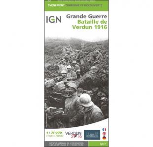 Carte IGN Grande Guerre - Bataille de Verdun