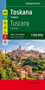 Road and leisure map Tuscany