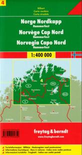 Road map Norway North Cape