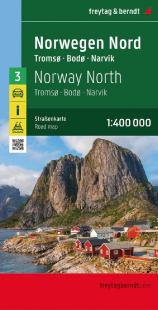 Road and leisure map Norway North