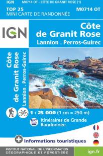 carte IGN Côte de Granit Rose