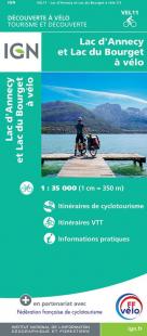 lac d'annecy et du bourget à vélo - carte IGN