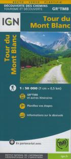 Tour du Mont Blanc, carte IGN
