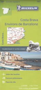 Costa Brava and around Barcelona - Michelin map