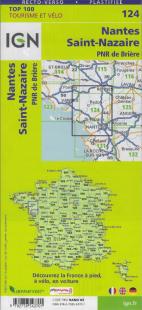 Nantes Saint-Nazaire, carte IGN N°124