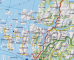 Road and leisure map Norway Mid