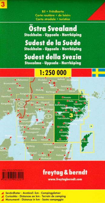 Carte de la Suède du Sud Est n°3