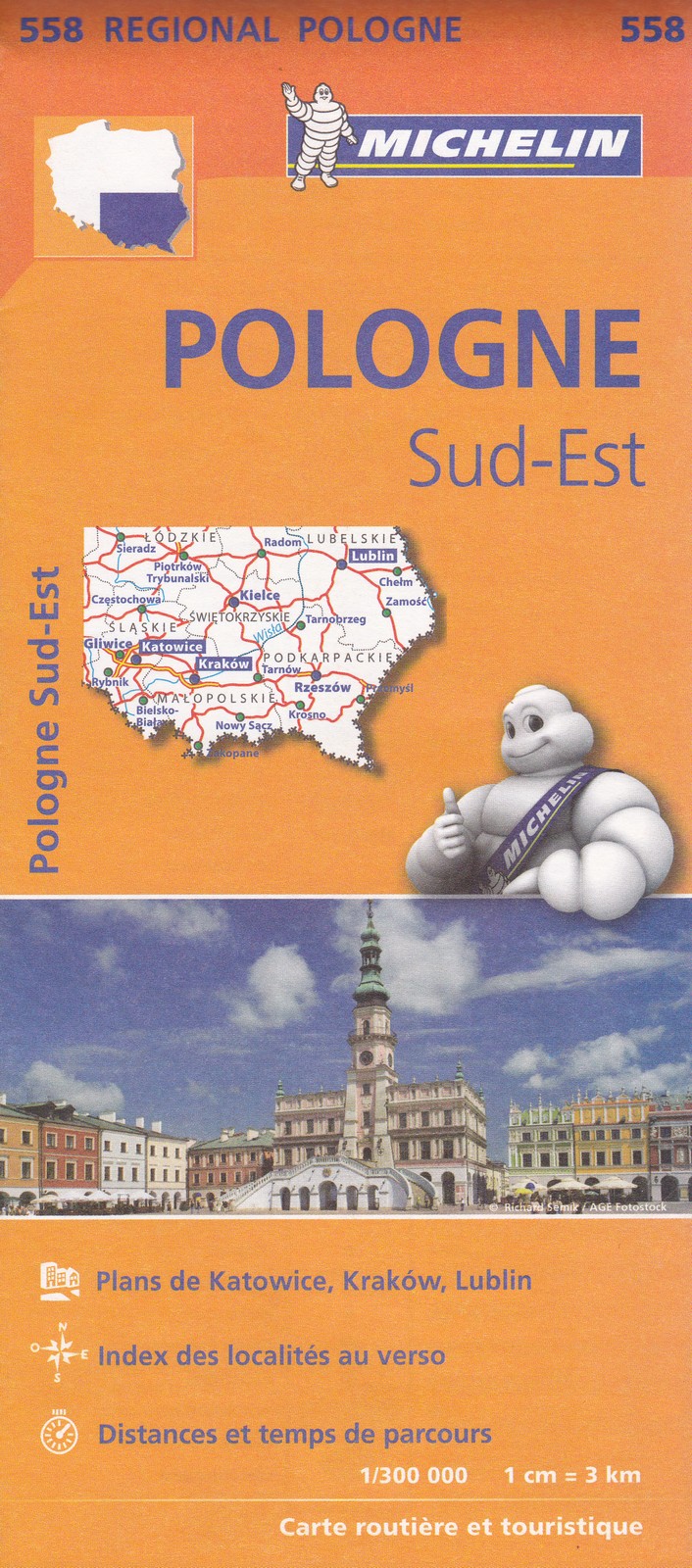 Carte de la Pologne, Sud-Est