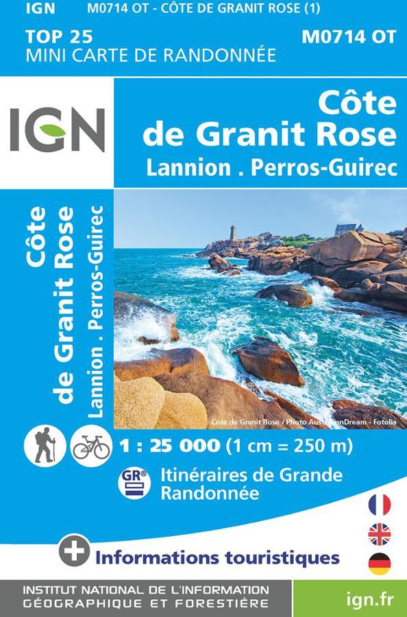Côte de Granit Rose - Lannion - carte IGN