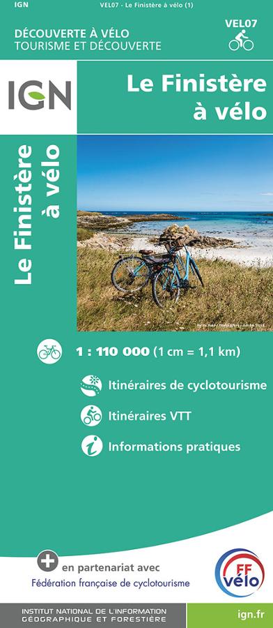 Le Finistère à vélo - carte IGN