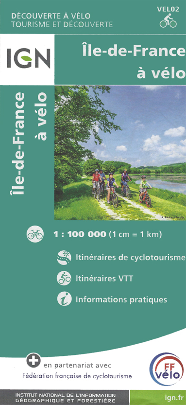 Carte IGN, l'Île-de-France à vélo