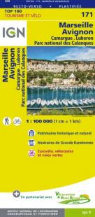Carte IGN TOP 171 - Marseille, Avignon