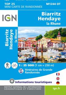 mini carte IGN Biarritz - Hendaye