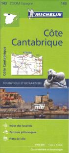 Carte Côte Cantabrique - Michelin