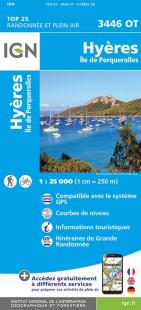 carte IGN TOP 25 Hyères - île de Porquerolles