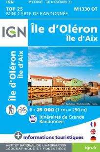Mini carte IGN Ile d'Oléron - île d'Aix