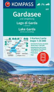 Gardassee - Lac de garde - carte de randonnée