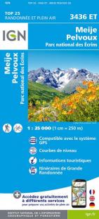 parc national des Ecrins - IGN TOP 25