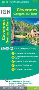 Cévennes, Gorges du Tarn - Carte IGN