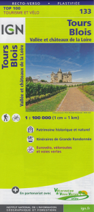 Carte IGN N°133 - Tours, Blois